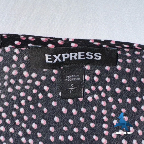 1171 Express Sleeveless Dress – Size S/P – Black & Pink Dot Print - Picture 12 of 14
